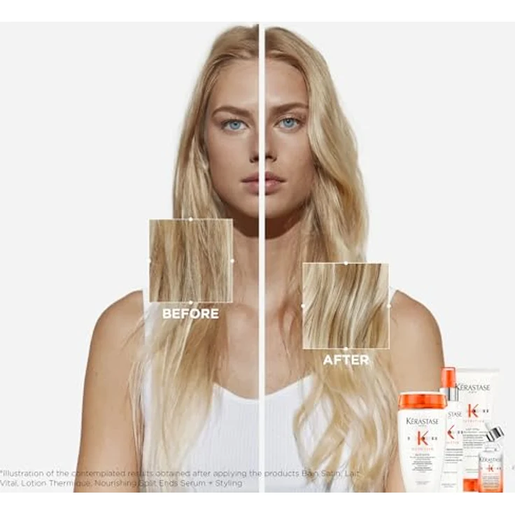 Kérastase Nutritive, Bain Satin Hydrating Shampoo, 250 ml, für normales bis leicht trockenes Haar, Feuchtigkeitsspendend und revitalisierend, ohne Parabene – Bild 3