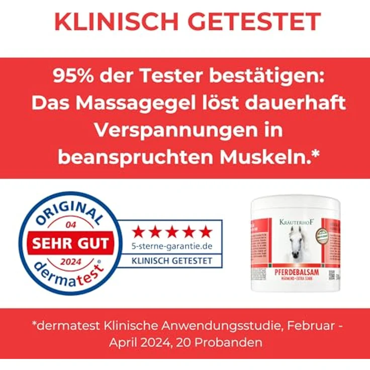 Kräuterhof Pferdebalsam, wärmendes Massagegel mit natürlichen Pflanzenextrakten, 2x500 ml – Bild 7