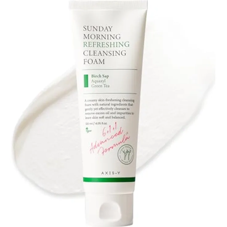 Axis-Y Sunday Morning Refreshing Cleansing Foam, pH 5,5 Reinigungsschaum mit Birkensaft, 120 ml, vegan und parabenfrei