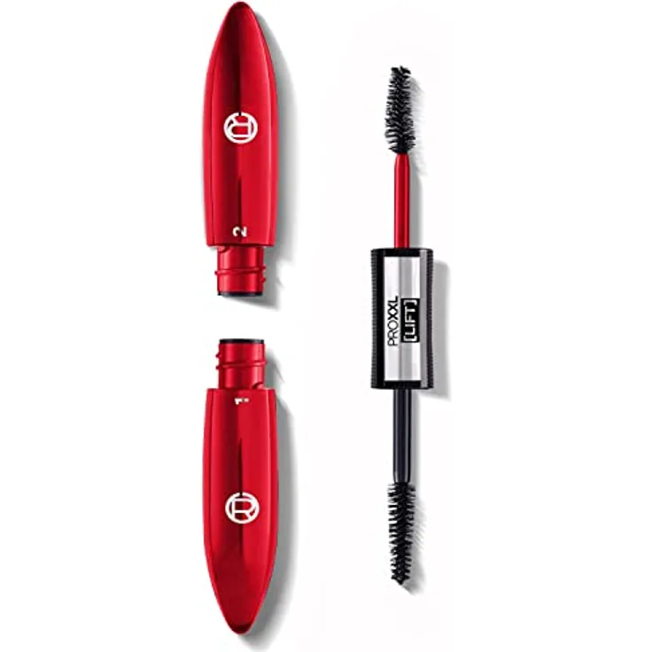 L'Oréal Paris Wimperntusche für geliftete Wimpern, 2-Schritt Mascara für einen Wimpern-Lifting-Effekt wie aus dem Salon, ProXXL Lift, Schwarz, 12 ml, 1 Stück