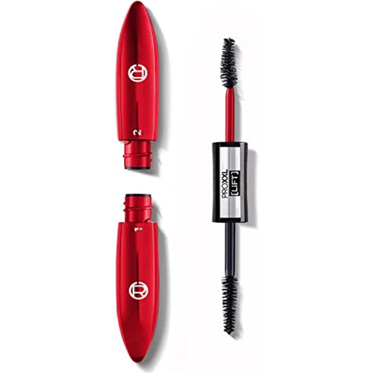 L'Oréal Paris Wimperntusche für geliftete Wimpern, 2-Schritt Mascara für einen Wimpern-Lifting-Effekt wie aus dem Salon, ProXXL Lift, Schwarz, 12 ml, 1 Stück – Bild 1