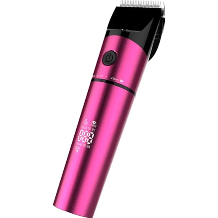CLIPSTER Akkuschermaschine DeloX, kabellos mit 4 Aufsteckkämmen, pink – Bild 6