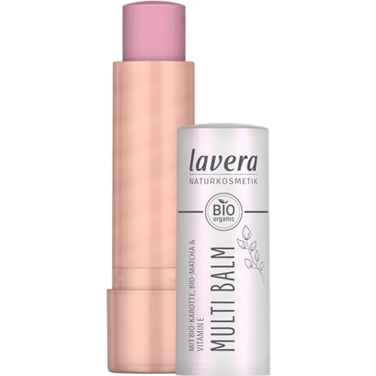 Lavera Multi Balm Multifunktionsbalsam für Lippen und Wangen, Farbton 02 Cloudy Pink, 4.5 g, leichte Textur, multifunktional für Lippen und Wangen