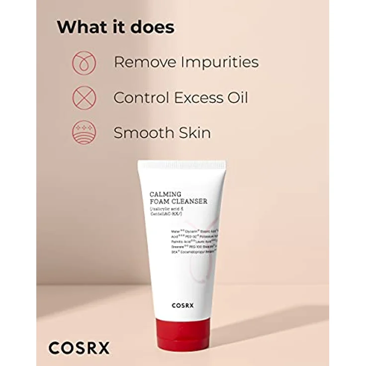 COSRX AC Collection Calming Foam Cleanser, Salicylsäure Akne-Gesichtsreiniger, Korean Skincare 150ml/5.07 fl.oz, Hypoallergenic & Dermatologist Tested – Bild 3