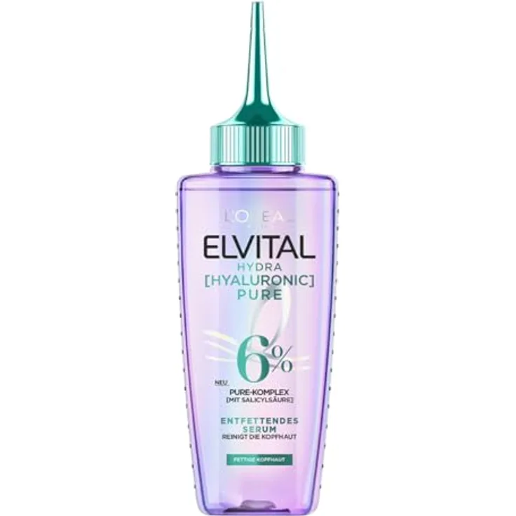 L'Oréal Paris Elvital Hydra Hyaluronic Pure Entfettendes Serum, 102ml, mit Salicyl- und Hyaluronsäure