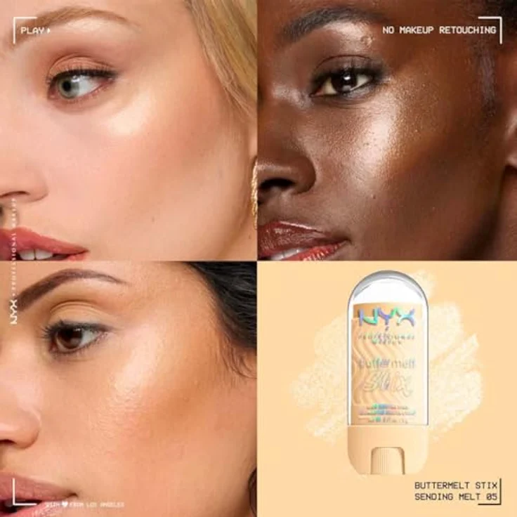 NYX Professional Makeup Buttermelt Stix Glow Boosting Highlighter, 14 Farben, bis zu 8h Halt – Bild 3