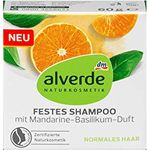 alverde NATURKOSMETIK festes Shampoo mit Mandarine-Basilikum, 1 x 60 g