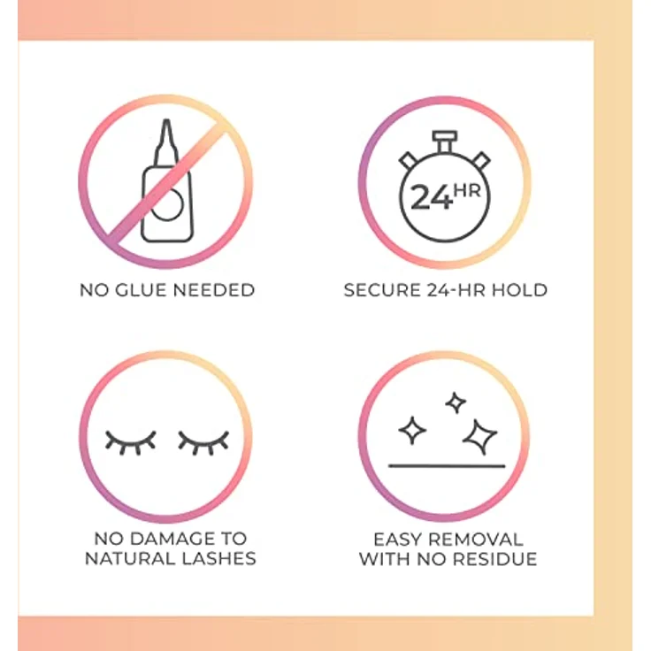 KISS imPRESS Just Press & GO ! knotenfreie Bündel mit selbstklebenden Wimpern Classy Natural 12 St. – Bild 4