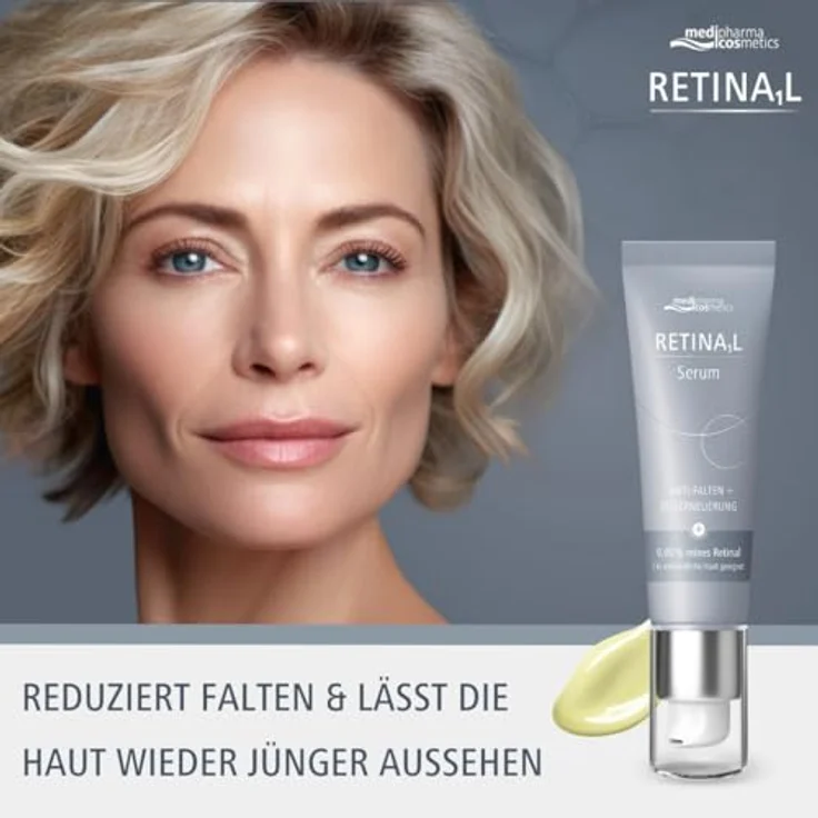 Dr. Theiss Naturwaren Medipharma cosmetics Retinal Serum 30 ml, Gesichtsserum mit 0,05% Retinal zur Faltenreduktion und Verbesserung der Hautstruktur – Bild 2