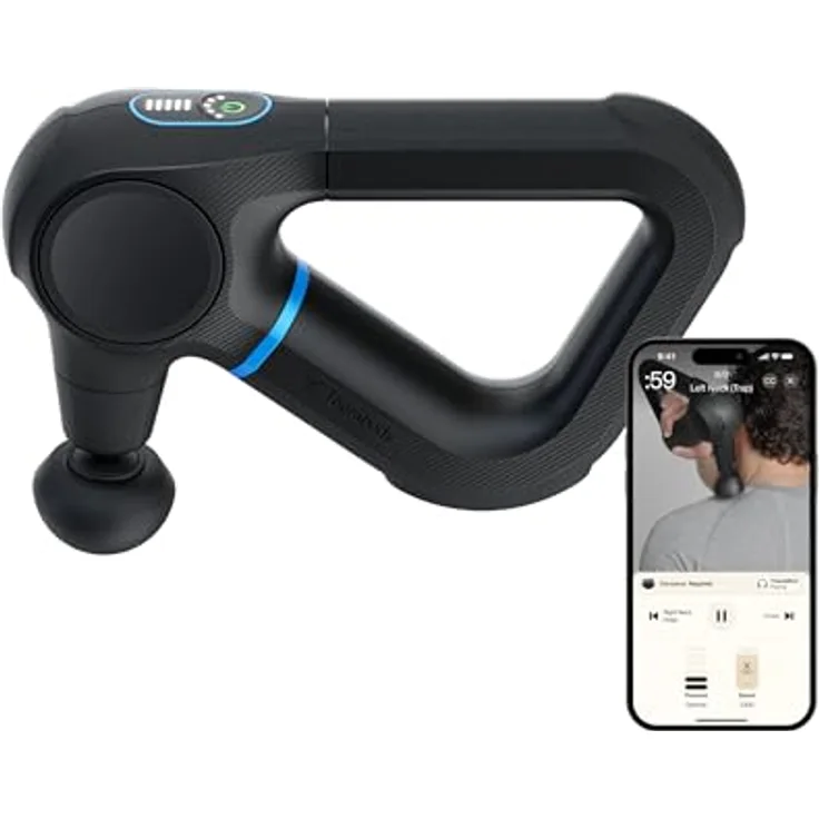 Therabody Theragun Prime (6. Generation), Massagepistole für tiefe, kraftvolle Massage, robustes Design, Bluetooth-Steuerung, inklusive 2 Aufsätzen für vielseitige Anwendung