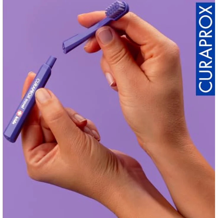 Curaprox Kids Travel Refill, Ersatz-Kopf für Kinderzahnbürsten, 2 Stück, lila, feine Borsten für gründliche Reinigung – Bild 5