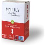 MYLILY® Baumwoll Slipeinlagen, 32 Stück aus 100% Bio-Baumwolle, superdünn, ohne Duft, nachhaltig und chemiefrei