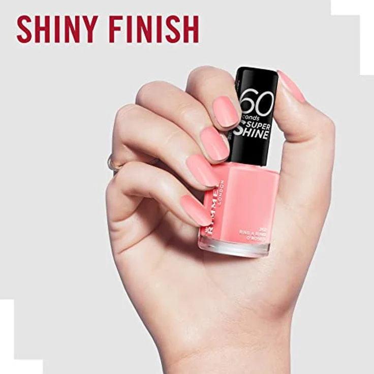 Rimmel London 60 Secons Super Shine Nagellack, 8 ml 262 Ring A Ring O´Roses – Bild 5
