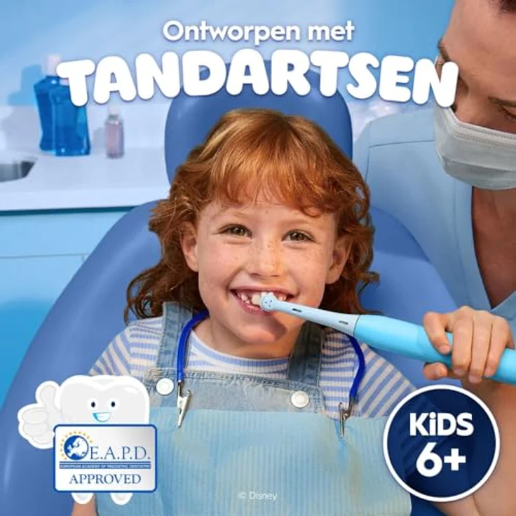 Oral-B iO 6+ Kids, Elektrische Zahnbürste mit drei Putzmodi, Disney Stitch Design, 2-Minuten-Musik-Timer – Bild 3