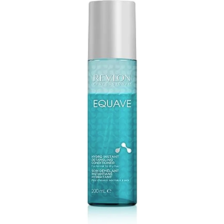 Revlon Professional Equave Hydro Bi-Phase Detangling Conditioner, ohne Ausspülen, für normales/trockenes Haar, Entwirrend, mit Hitzeschutz, glattes und definiertes Haar – 200 ml