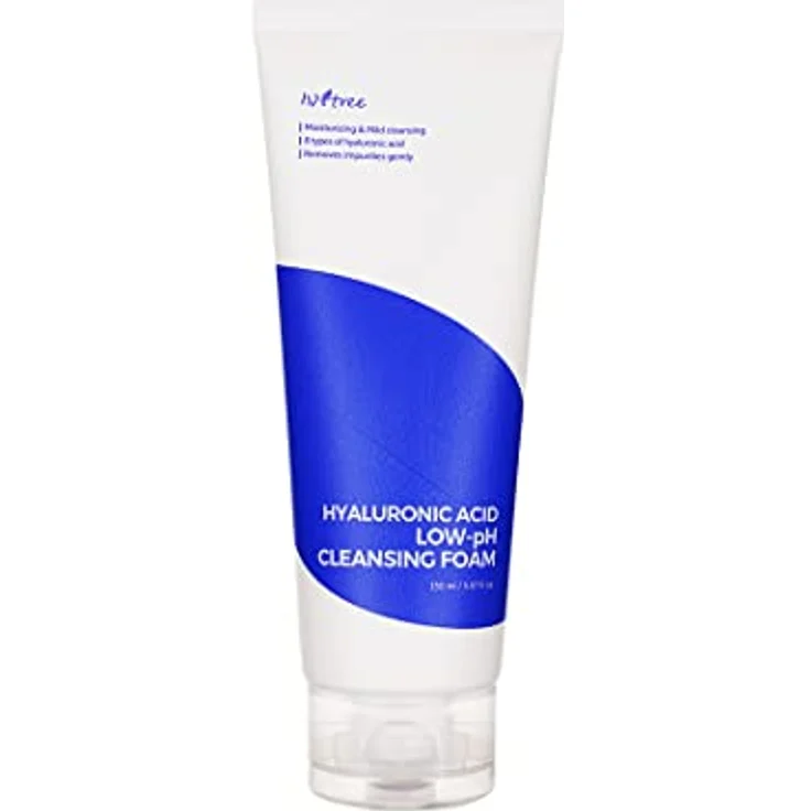 IsNtree Hyaluronsäure-Reinigungsschaum mit niedrigem pH-Wert 150 ml, 5,07 fl.oz | Feuchtigkeitsspendend und mild reinigend | 8 Arten von Hyaluronsäure – Bild 1