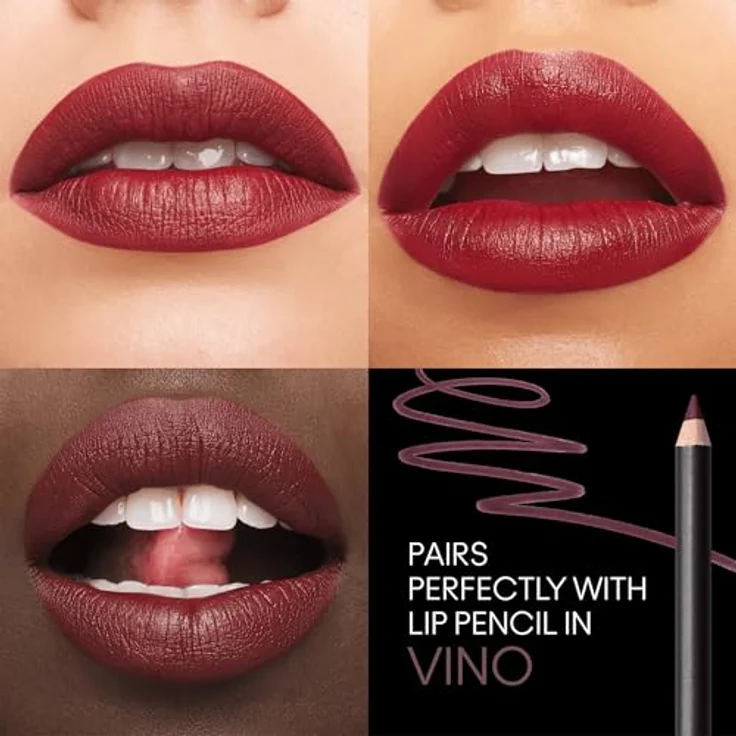MAC Mac Diva by MAC for Women Lippenstift, 30 ml - Seidig-matt, 12 Stunden voller Deckfarbe, Feuchtigkeit, tiefes Rot – Bild 5