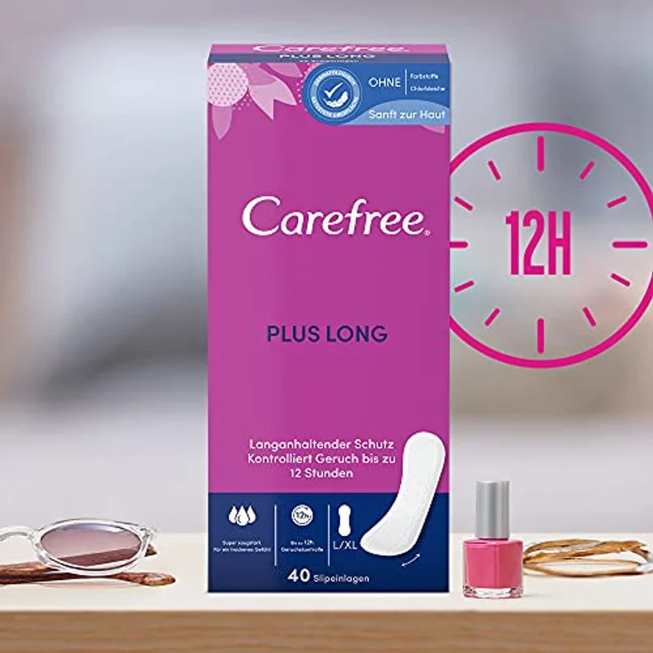 Carefree Slipeinlagen Plus Long Damenbinden 40 Stück – Bild 7
