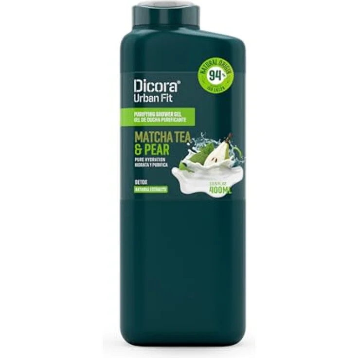Dicora Urban Fit Detox Matcha & Birne Duschgel, feuchtigkeitsspendend mit Mineralien und Vitaminen, 400 ml – Bild 1