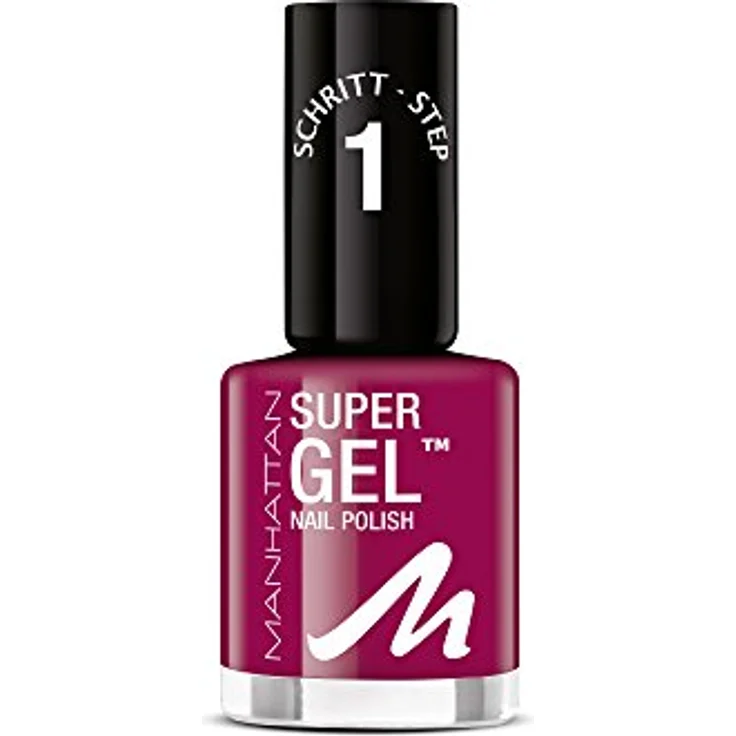 Manhattan Super Gel Nagellack Berry Love 375, Himbeerrot, Gel Maniküre Effekt ohne UV Licht, bis zu 14 Tage Halt, 12ml – Bild 2