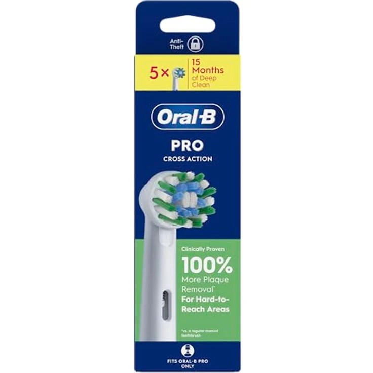 Oral-B Pro Cross Action, Zahnbürstenkopf Ersatzköpfe für elektrische Zahnbürsten, 5er Pack – Bild 2