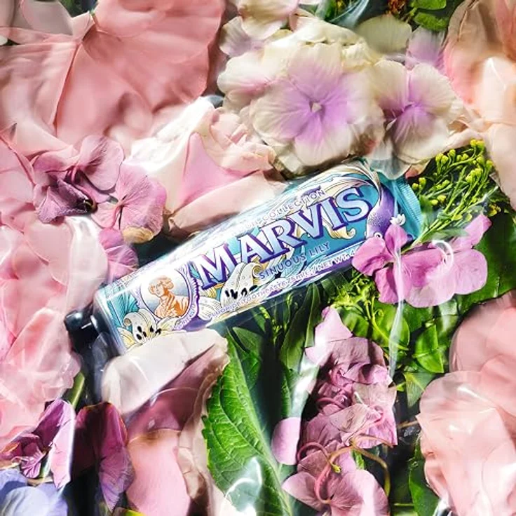 Marvis Sinuos Lily Limited Edition Zahnpasta, 75 ml, luxuriöse Zahnpasta zur Plaque-Entfernung mit langanhaltendem Frischegeschmack – Bild 5