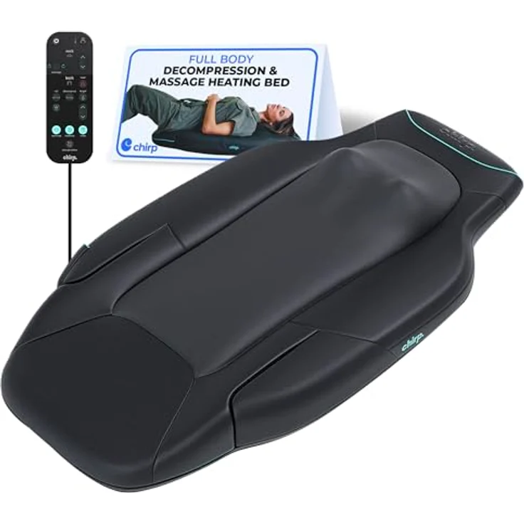 chirp Chirp Contour Massagematte, Kontur-Dekompression mit 3 Massagerollen, schwarz – Bild 1