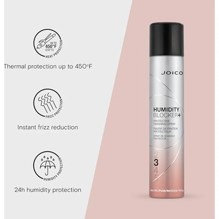 Joico Style & Finish Humidity Blocker+, 180 ml Haarspray mit flexiblem Halt und Frizz-Schutz – Bild 3