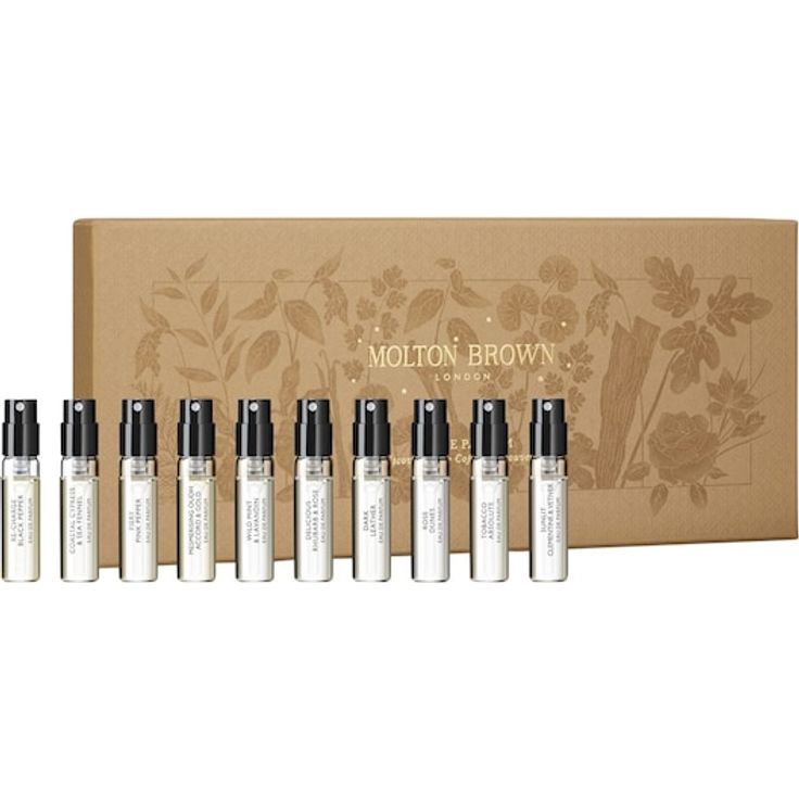 Molton Brown Fragrance Discovery Set, Damen-Duftsets Unisex mit 10 x 1,5 ml Eaux de Parfum, 100% vegetarische Formel, tierversuchsfrei, aus England