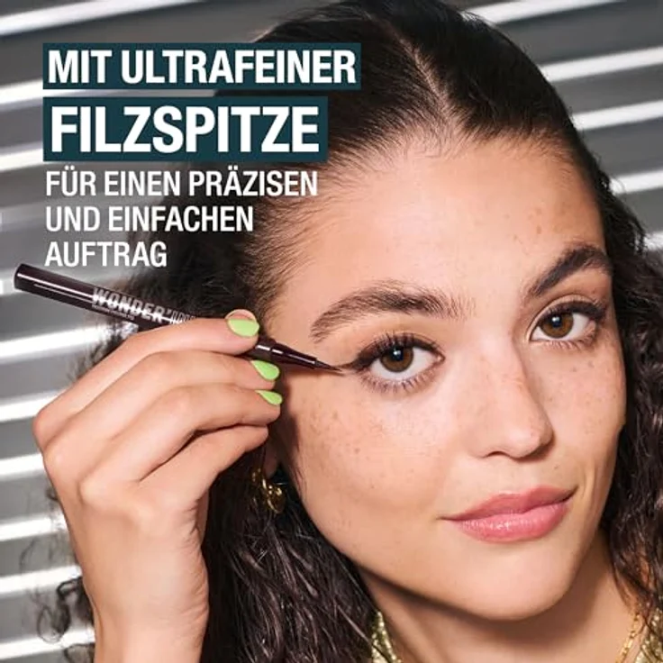 Manhattan Wonder'Ink Eyeliner 001, langlebiger Eyeliner für hohen Komfort, schwarz – Bild 5