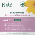 Naty Damenbinden Normal, 14 Stück – umweltfreundlich, vegan, hautfreundlich, biologisch abbaubar für natürliche Monatshygiene