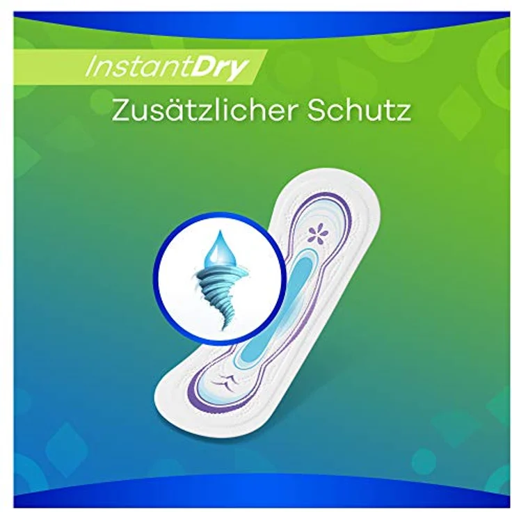 Always Ultra Damenbinde Größe 1 Normal ohne Flügel InstantDry Technologie dickere Binden mit einer angenehmen Passform Auslaufschutz 14 Stück – Bild 4