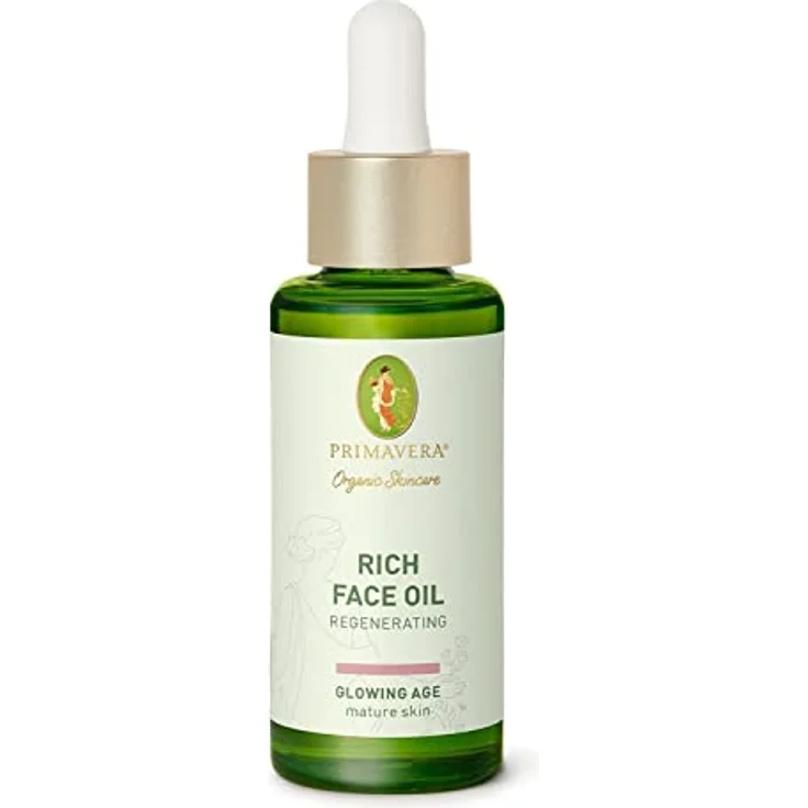 PRIMAVERA Rich Face Oil - Regenerating 30 ml - Naturkosmetik - Leichtes Gesichtsöl für reife, anspruchsvolle Haut - aktiviert die Zellen und festigt die Haut - vegan – Bild 1