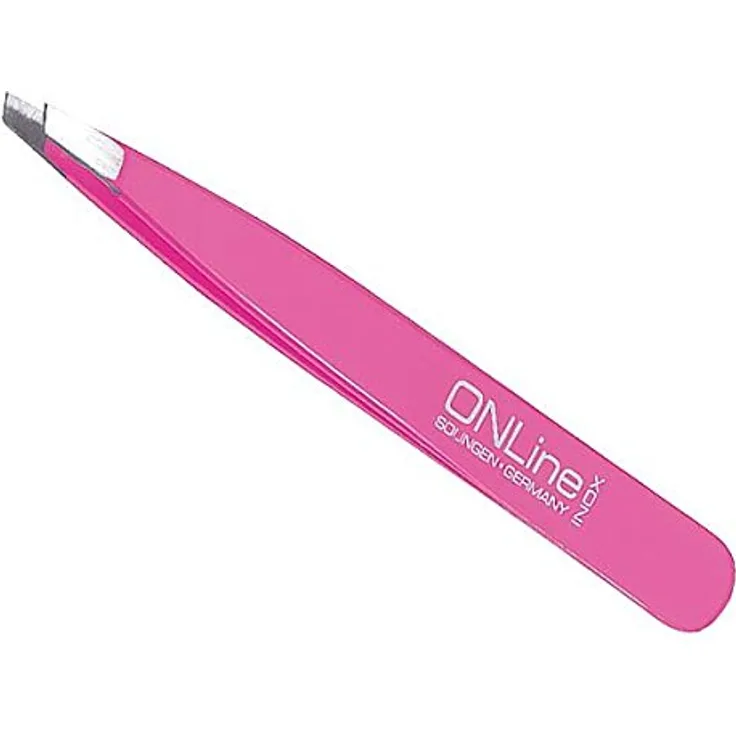 Online Pinzette Schräg INOX, Gesichtspflege-Accessoire in Pink