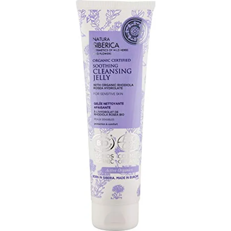 Natura Siberica Bio-zertifiziertes beruhigendes Reinigungsgel für empfindliche Haut, 140 ml