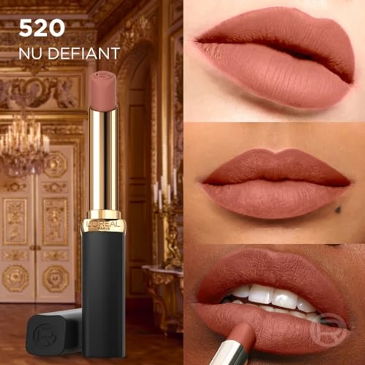 L'Oréal Paris Color Riche Intense Volume Matte Nude Lippenstift, pudrig mattes Finish, 16 Stunden Halt, Farbe: 520 Le Nude Defying, 1.8 g – Bild 5