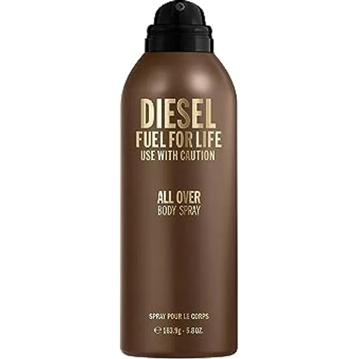 Diesel Fuel For Life, Bodyspray für Männer, Körperspray mit frischem und kraftvollem Duft nach Lavendel, Moschus und Holz, 200 ml