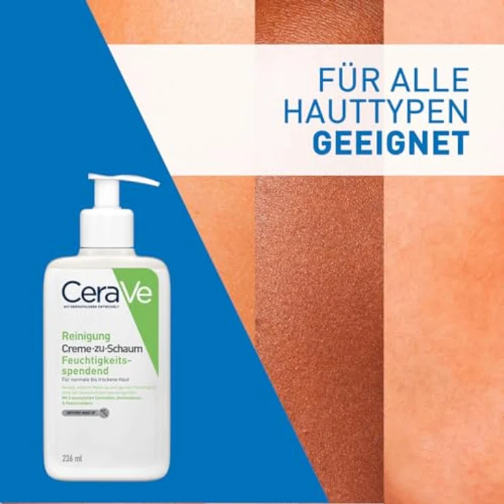 CeraVe Facial Cleansers Hydrating Cream-to-Foam Schäumende Reinigungscreme 236 ml für Frauen – Bild 6