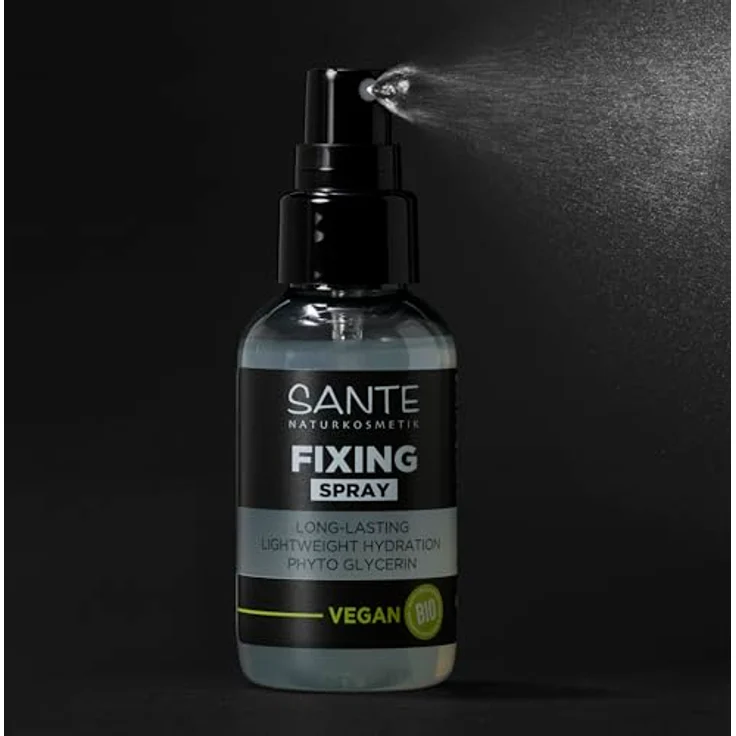 SANTE Gesichtsgel Long Lasting Fixing Spray Pro, 50 ml, mit Aloe Vera Puder und Bio-Zutaten – Bild 3
