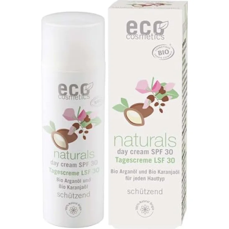 Eco Cosmetics Face Day Tagescreme, LSF30, 50ml, für sensible und trockene Haut, Bio-Qualität