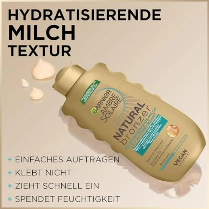 Garnier Ambre Solaire Natural Bronzer Selbstbräunungslotion, langanhaltend und flexibel in der Anwendung – Bild 4
