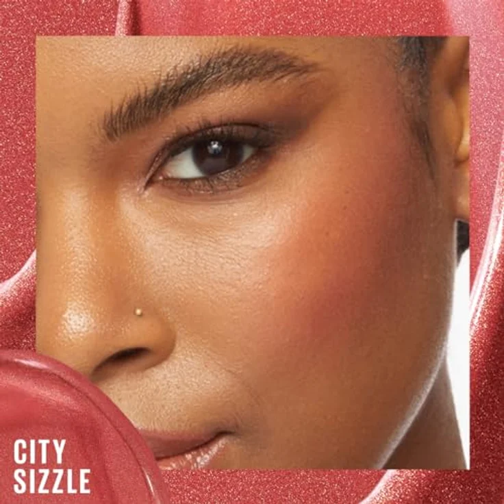 Maybelline New York Sunkisser Blush, Flüssiger Blush für sonnengeküssten Glow, Rouge mit lichtreflektierenden Perlen und Pigmenten, Zartschmelzende Formel mit Vitamin E, 06 Blazing Blush, 4,7 ml – Bild 5