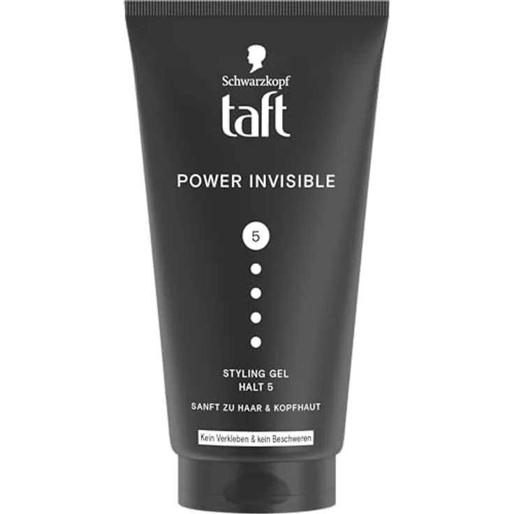 Schwarzkopf TAFT Gel Power Invisible Styling (150 ml), veganes Haargel mit Haltgrad 5, ohne Verkleben und Beschweren, sanft zur Kopfhaut – Bild 2