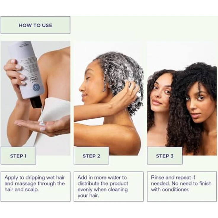 Maria Nila Coils & Curls Co-Wash, 350 ml - Feuchtigkeitsspendendes und entwirrendes 2-in-1 Shampoo-Conditioner - Zur Stärkung von Wellen und Locken - Vegan & Tierfreundlich – Bild 3