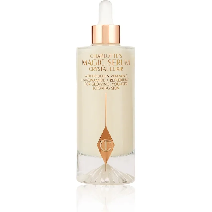 Charlotte Tilbury Charlotte’s Magic Serum Crystal Elixir, Gesichtsserum mit Peptiden und Goldenem Vitamin C, 100 ml