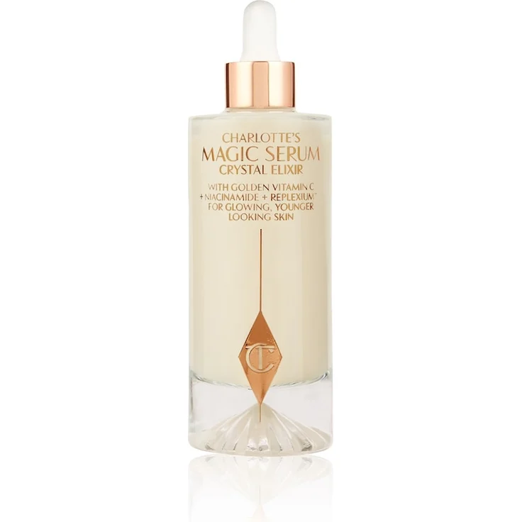 Charlotte Tilbury Charlotte’s Magic Serum Crystal Elixir, Gesichtsserum mit Peptiden und Goldenem Vitamin C, 100 ml