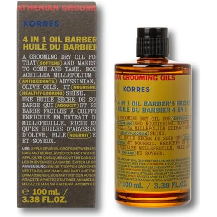 KORRES ATHENIAN GROOMING 4-in-1 Männer Pflegeöl, Trockenöl für Haare und Bart, nährt, entwirrt und macht die Haare geschmeidig, 100 ml – Bild 2