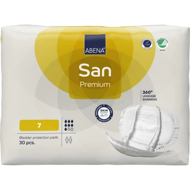 ABENA San Premium Inkontinenz-Einlagen, Größe 7, 2100 ml Saugfähigkeit, 30 Stück, Weiß – Bild 2