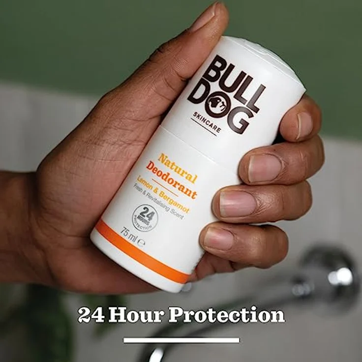 BULLDOG SKINCARE - Zitrone und Bergamotte Roll On Natural Deodorant für Männer, 75 ml, 24-Stunden-Geruchsschutz, veganes Produkt, kein Flecken – Bild 4