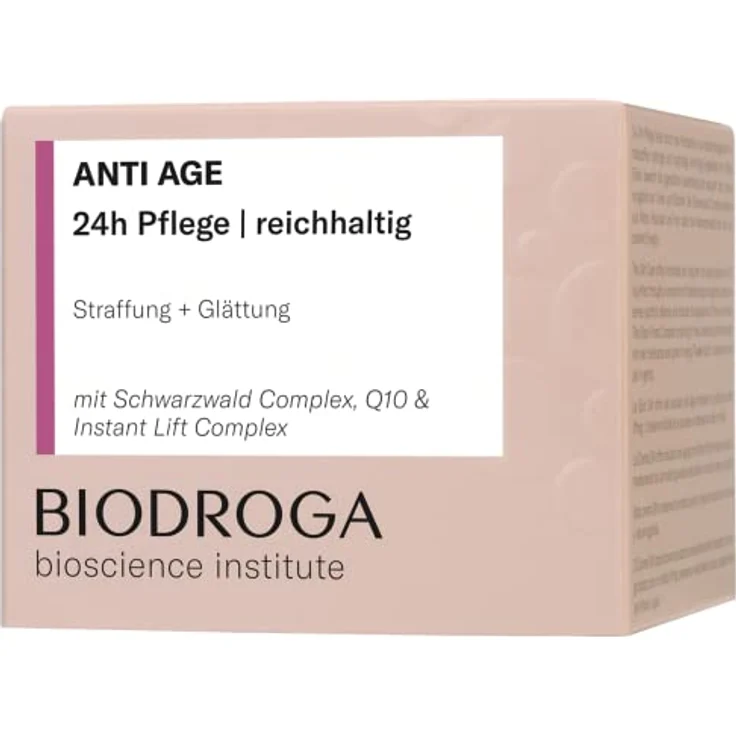 Biodroga Anti Aging 24h Gesichtscreme reichhaltig 50 ml – straffende Anti Falten Gesichtspflege Tagescreme Nachtcreme Vegan Bioscience Institut – Bild 2